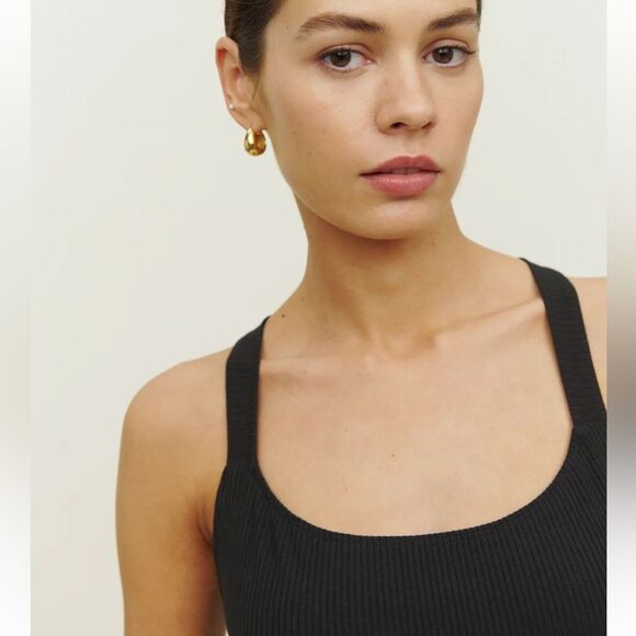 Reformation Reverie knit thong black bodysuit XL $88 - Picture 2 of 5